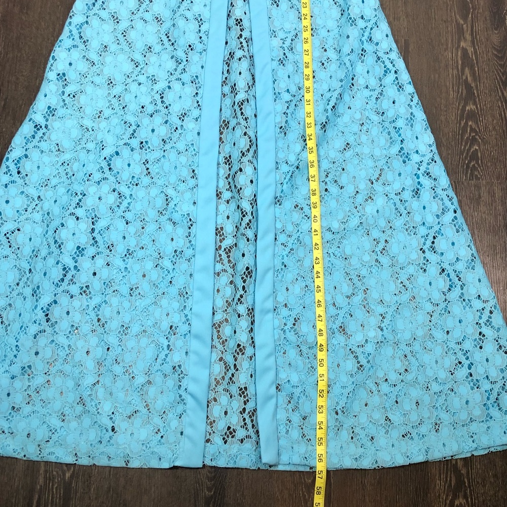 Vintage 69s 70s Lace Maxi Dress/Mother of the Bride Dress - Picture 16 of 16